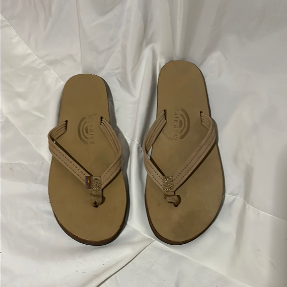 Rainbow Tan Sandals Classic Thong Design